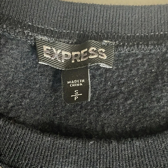 Express Sweater Black Sequin Beaded Long Sleeve Pullover Size Small - Picture 3 of 4